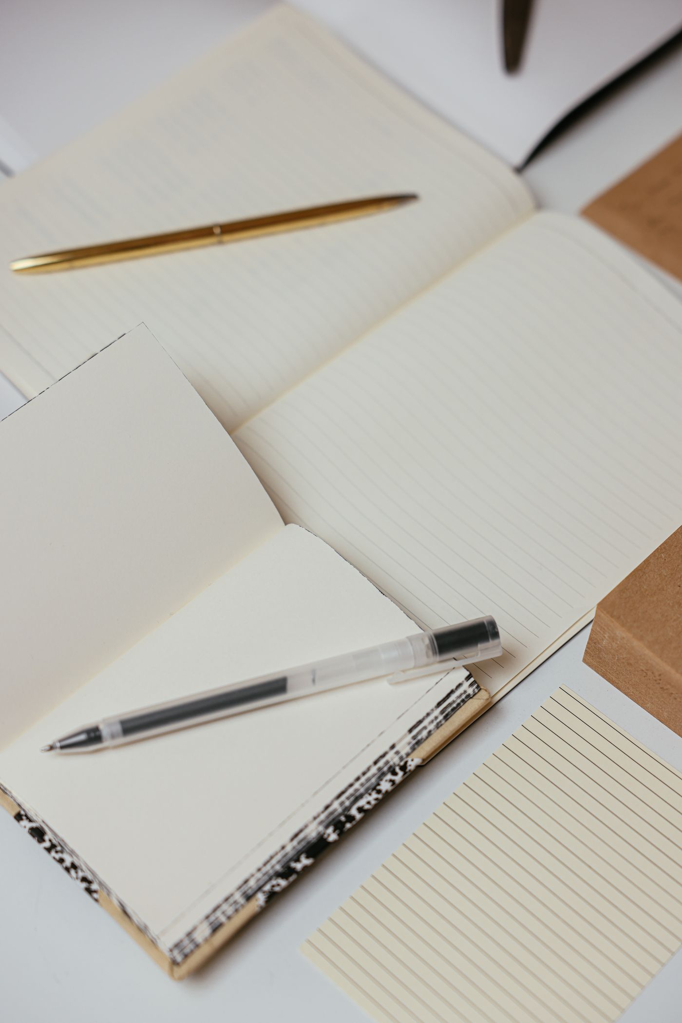 Pens and notebooks ready for everyday use